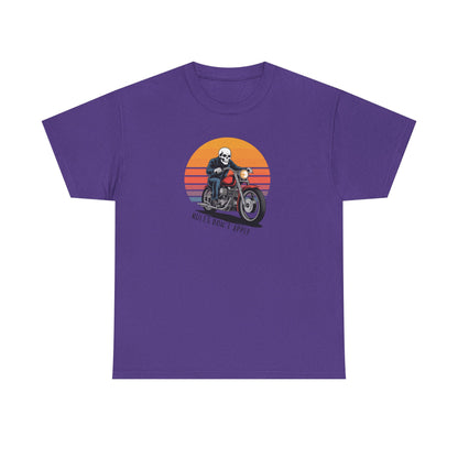Skeleton Biker T-Shirt – “Rules Don’t Apply” Motorcycle Graphic Tee Vintage Style