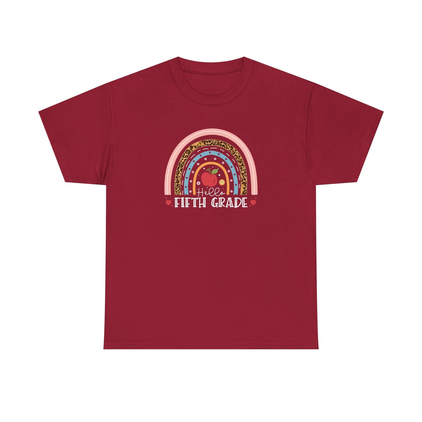 Hello Fifth Grade Rainbow Team Tee - Perfect for Classroom Fun