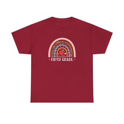 Hello Fifth Grade Rainbow Team Tee - Perfect for Classroom Fun