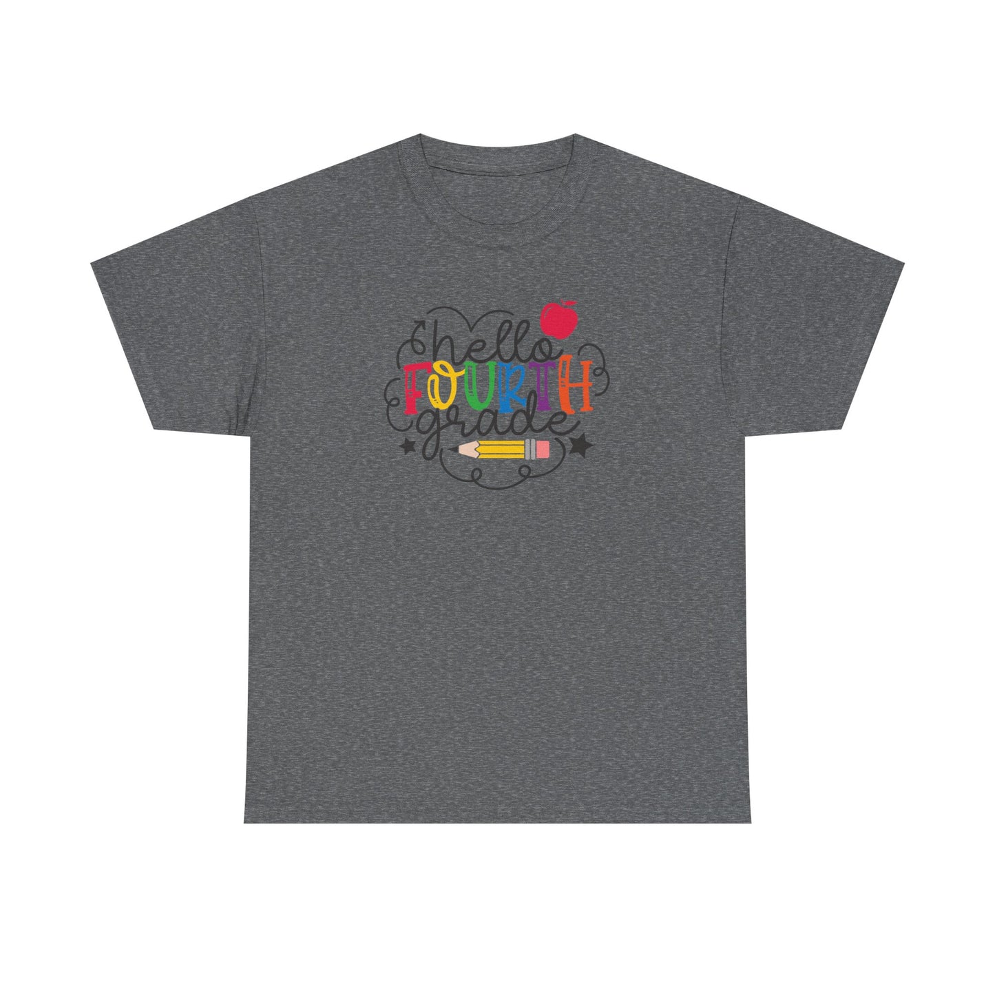 Hello Fourth Grade Shirt | 4th Grade Teacher T-Shirt | Back To School Teacher Tee | First Day Of School Outfit | Elementary Teacher Gift