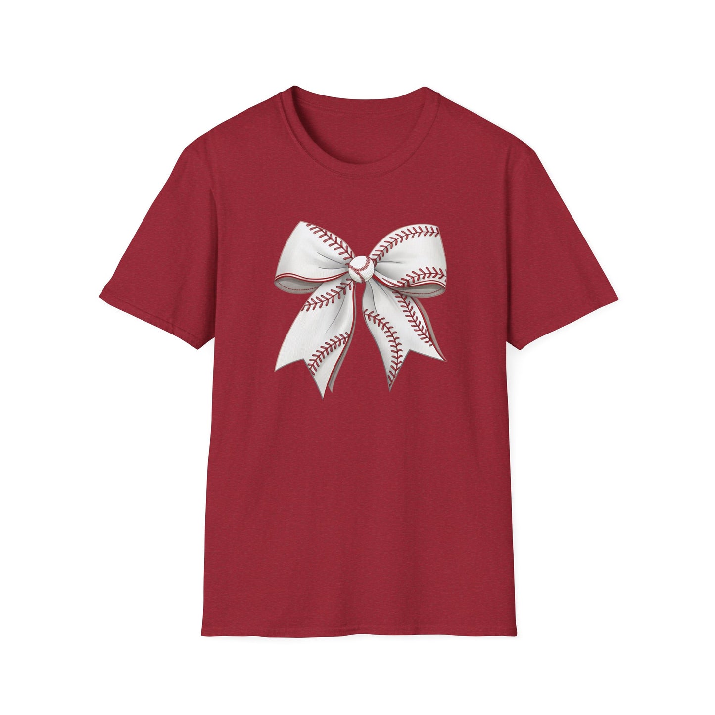 Baseball Bow Shirt – Cute Baseball Graphic Tee for Women | Softball Bow Game Day Shirt | Sports Mom Trendy T-Shirt
