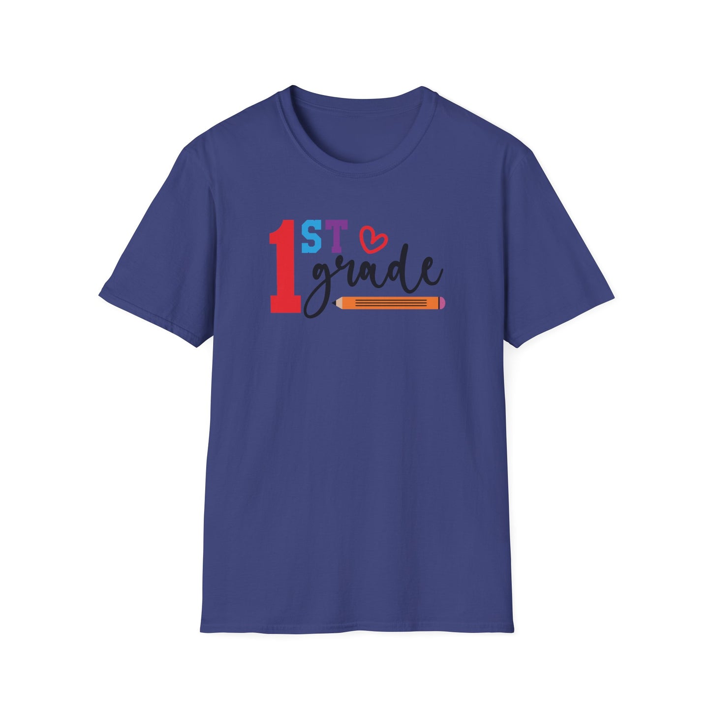 1st Grade Teacher Shirt | Back to School Teacher Tee | First Grade Graphic T-Shirt | Cute Classroom Shirt | Gildan 64000 Softstyle Tee