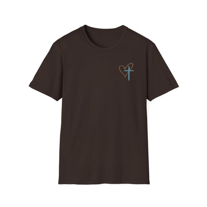 Jesus Has My Back Tee — Christian Cross Heart Graphic T-Shirt
