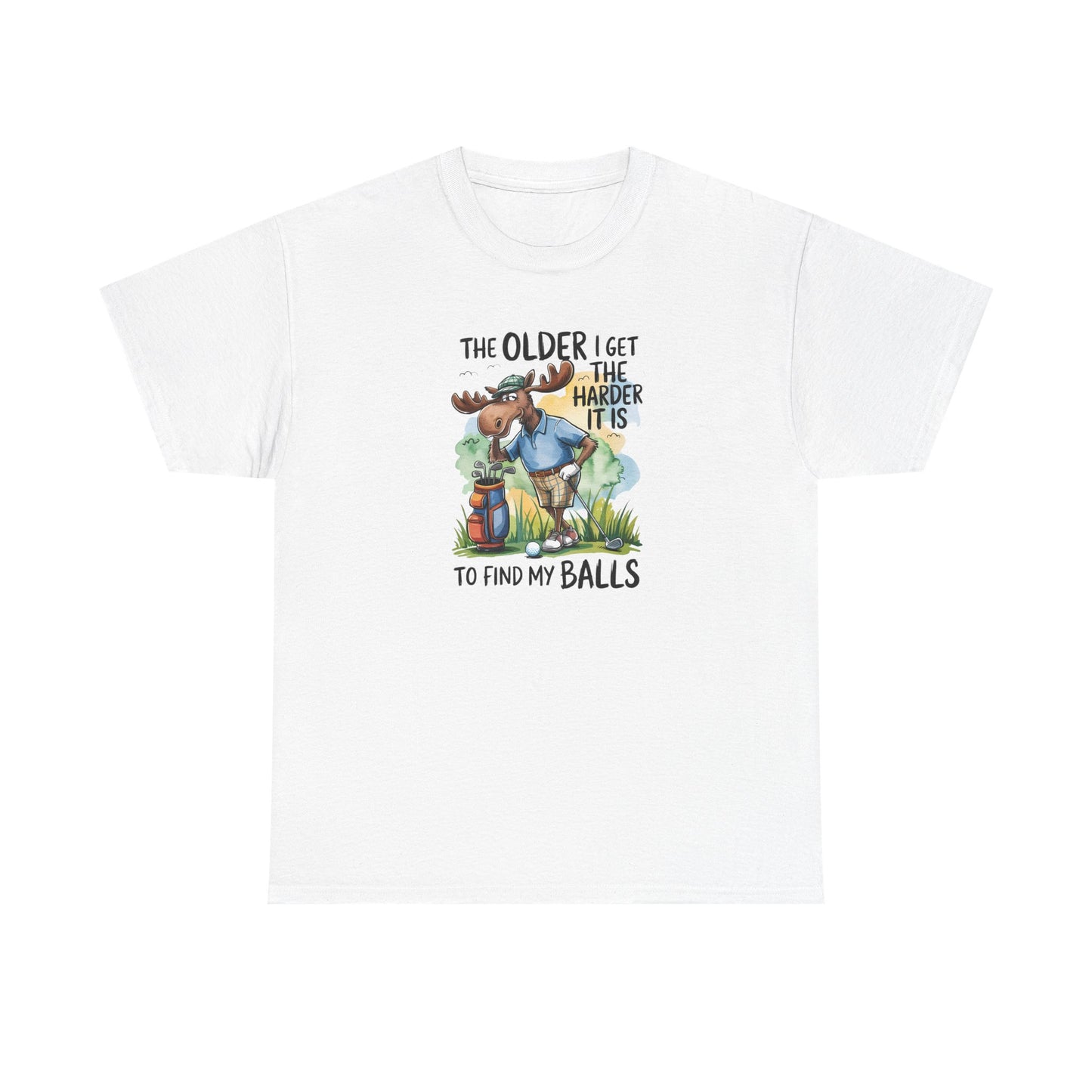 "The Older I Get the Harder It Is to Find My Balls" Funny Golf Shirt — Golf Humor T-Shirt