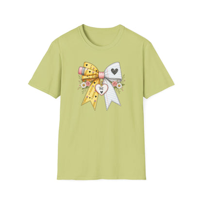 Personalized Teacher Bow Shirt | Custom Teacher Name Heart Tee