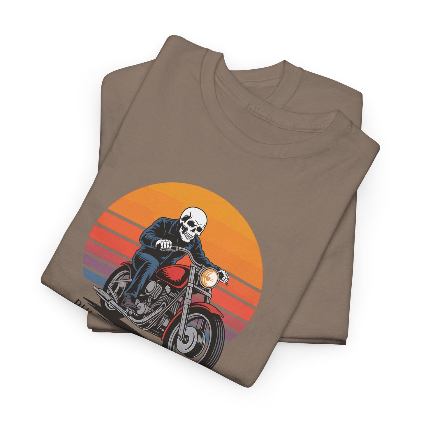 Skeleton Biker T-Shirt – “Rules Don’t Apply” Motorcycle Graphic Tee Vintage Style