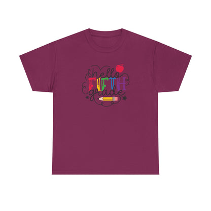 Hello Fifth Grade Shirt -  Playful & Fun 🍎