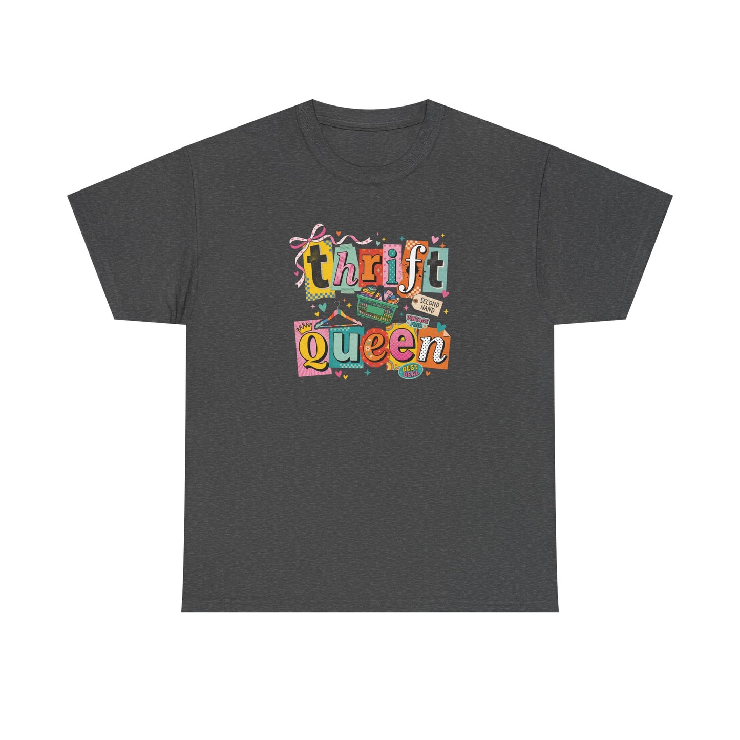 Thrift Queen T-Shirt – Vintage Thrifting Graphic Tee, Retro Style Funny Thrift Shop Shirt