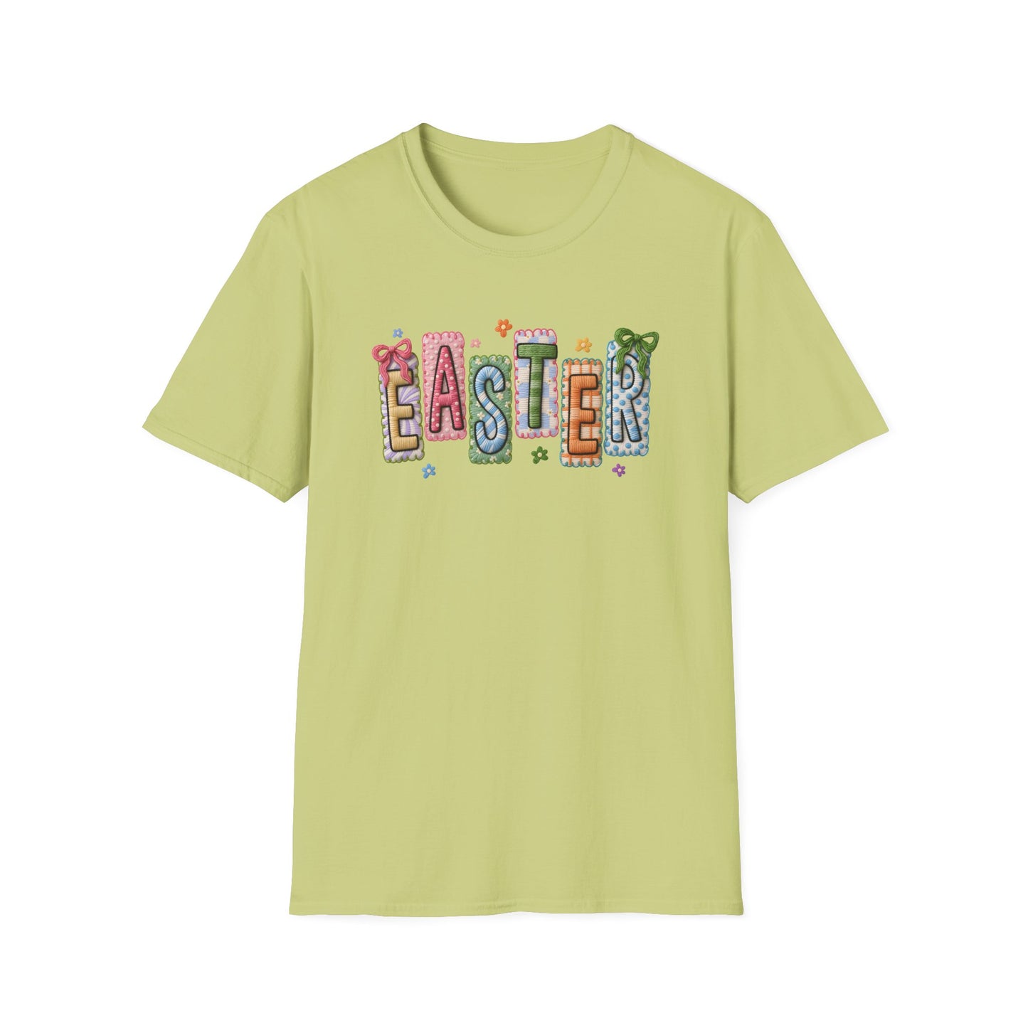 Cute Easter Shirt, Colorful Easter Letter T-Shirt, Spring Holiday Tee, Pastel Easter Outfit, Bunny Season Shirt, Easter Gift for Her