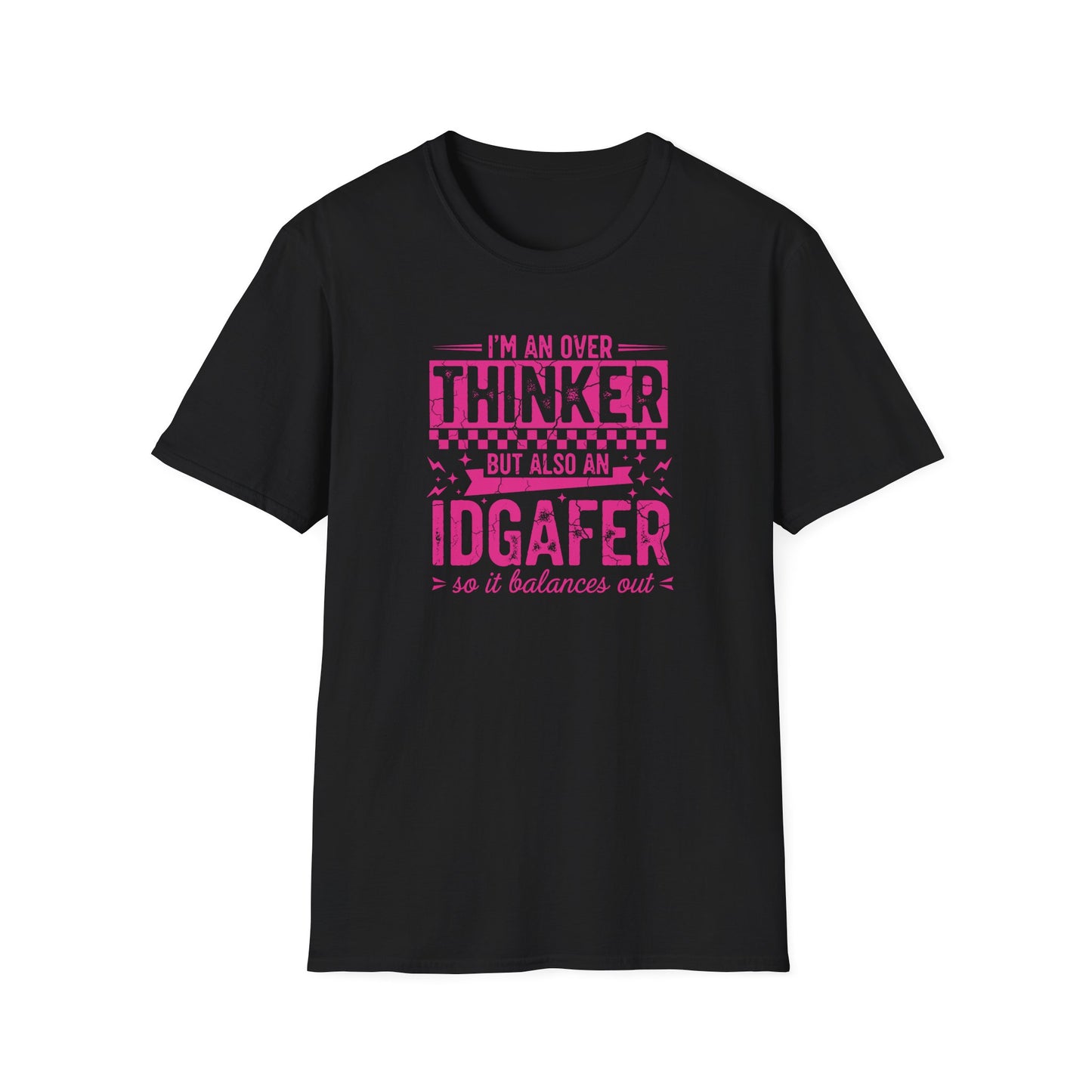 Funny Quote T-Shirt – Overthinker IDGAF Shirt | Sarcastic Graphic Tee | Unisex Casual Top