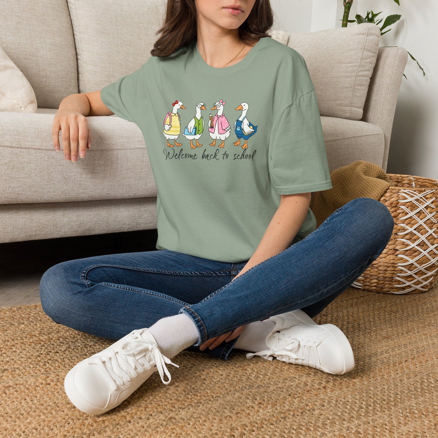 Back to School Ducklings T-Shirt — "Welcome back to school"