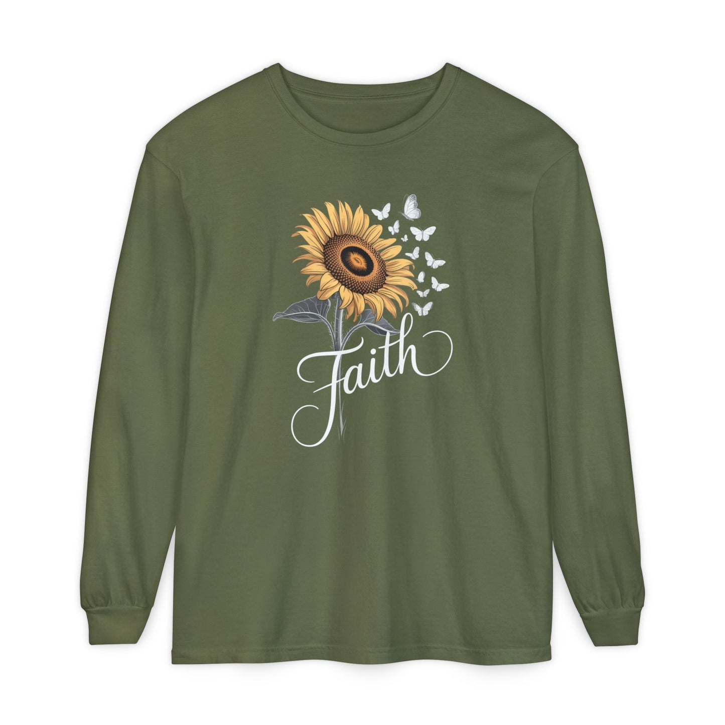 Faith Sunflower Long Sleeve Tee
