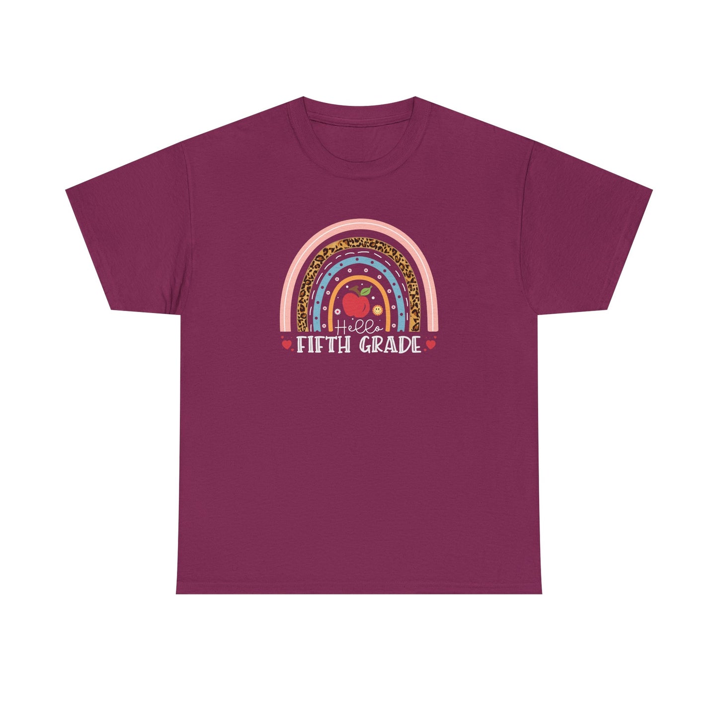Hello Fifth Grade Rainbow Team Tee - Perfect for Classroom Fun