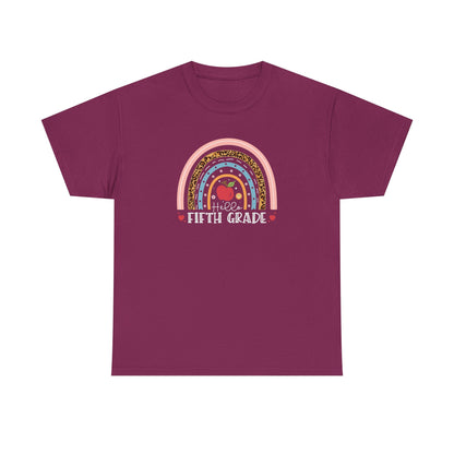 Hello Fifth Grade Rainbow Team Tee - Perfect for Classroom Fun