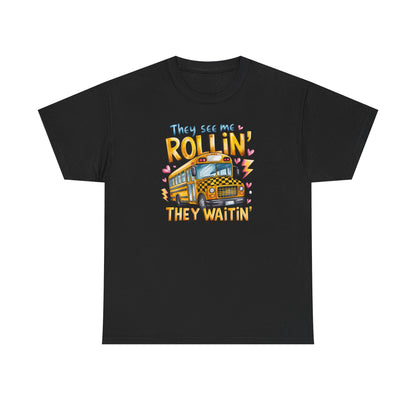 They See Me Rollin’ – Funny Teacher Bus Tee