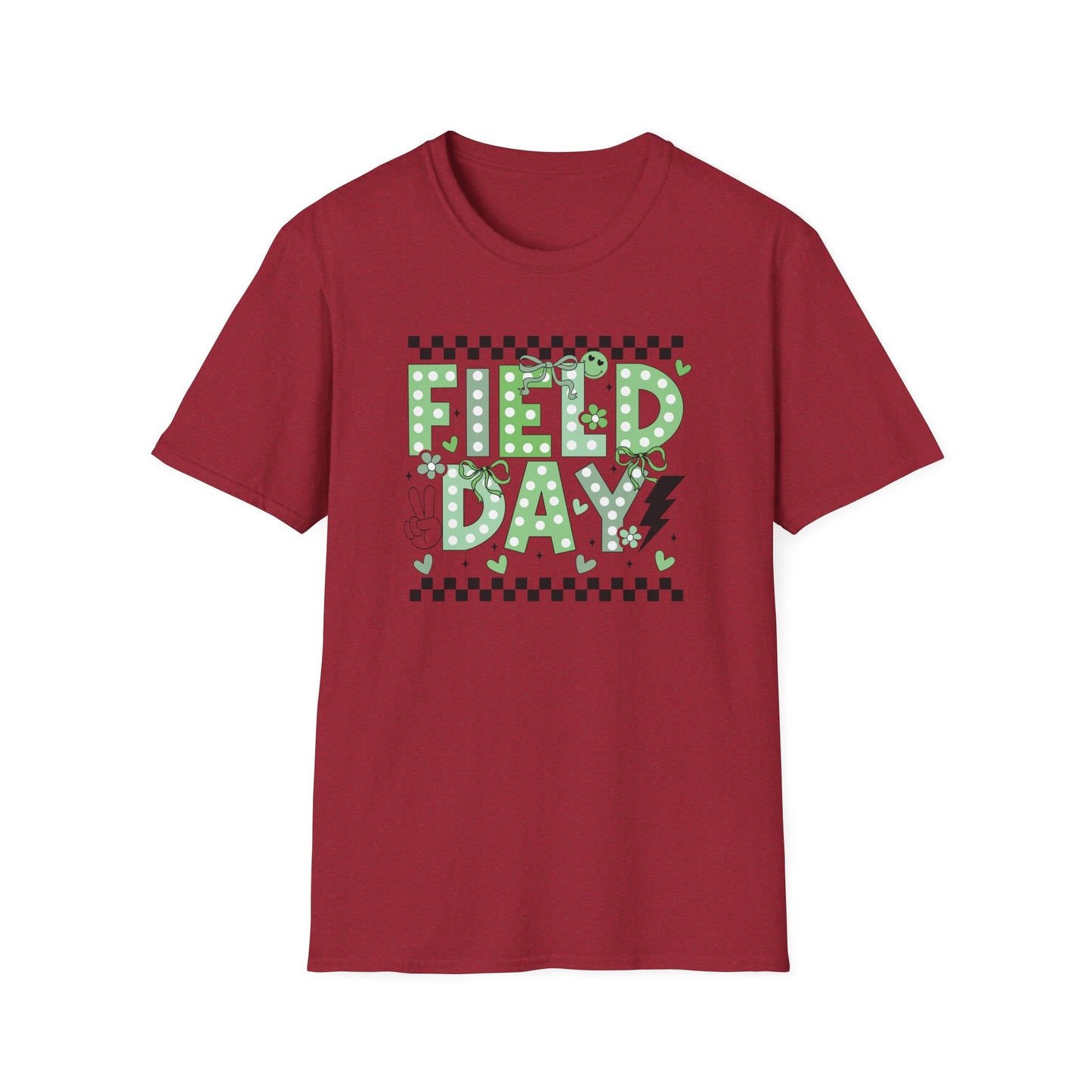Cute Green Polka Dot School Field Day T-Shirt