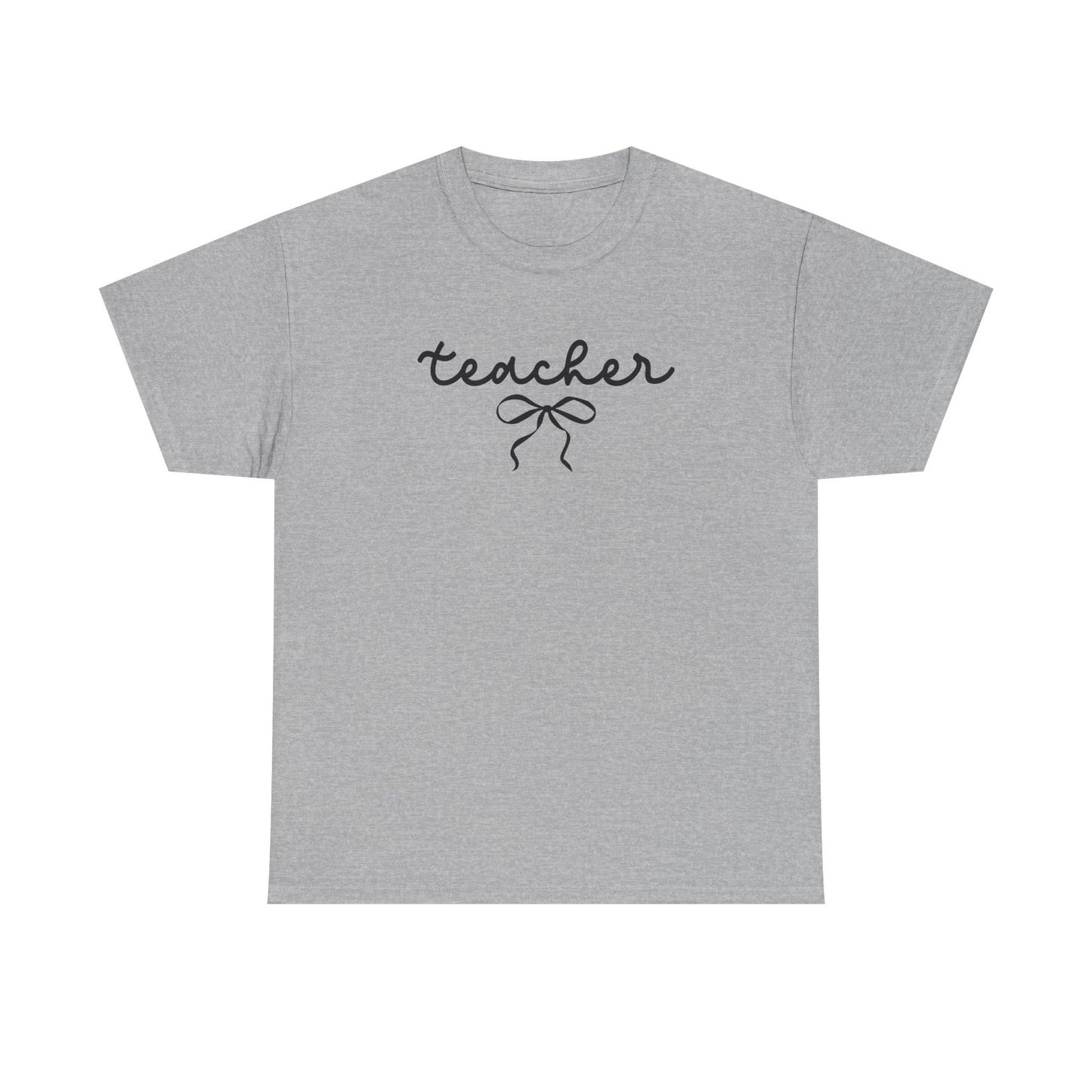 Teacher Script Tee - Teacher Bow Graphic Tee | Cute Teacher Shirt