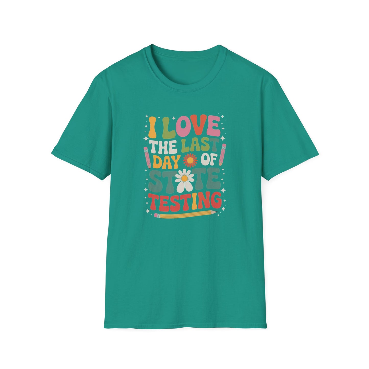 Retro Last Day of State Testing Teacher Shirt – “I Love the Last Day of State Testing” Graphic Tee, Cute Educator T-Shirt, Funny Classroom Apparel