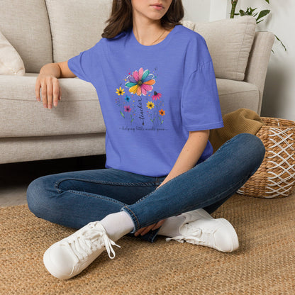 Helping Little Minds Grow Teacher Shirt | Floral Teacher Tee | Colorful Wildflower Teacher Shirt