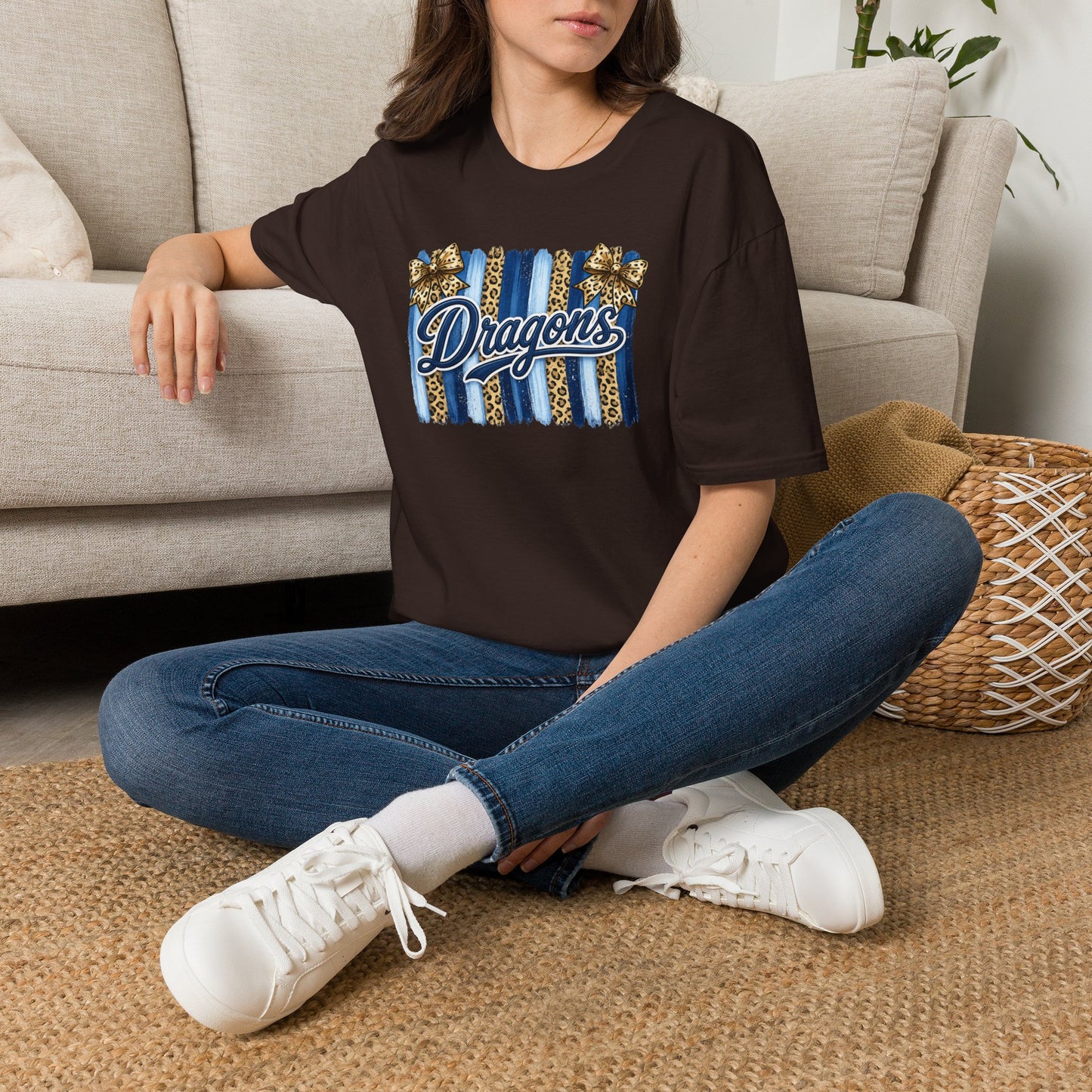 School Spirit Collection - Leopard Stripe T-Shirt