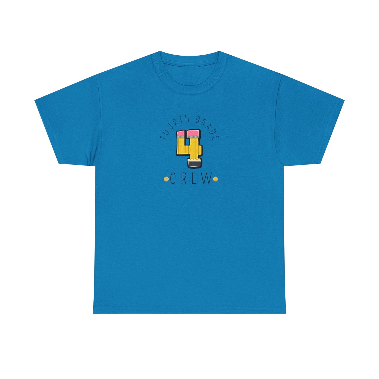 Fourth Grade Crew T-Shirt - Cute Back-to-School Tee -  Teacher Team Tee -