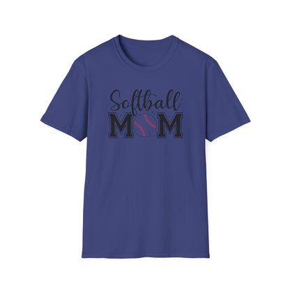 Softball Mom Front & Back Shirt – Trendy Softball Mom Graphic Tee, Double-Sided Game Day Shirt, Sports Mom Gift, Softball Season Apparel