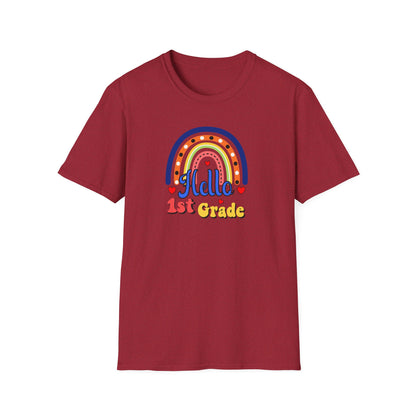1st Grade Rainbow T-Shirt - "Hello 1st Grade" Back-to-School Tee for Kids
