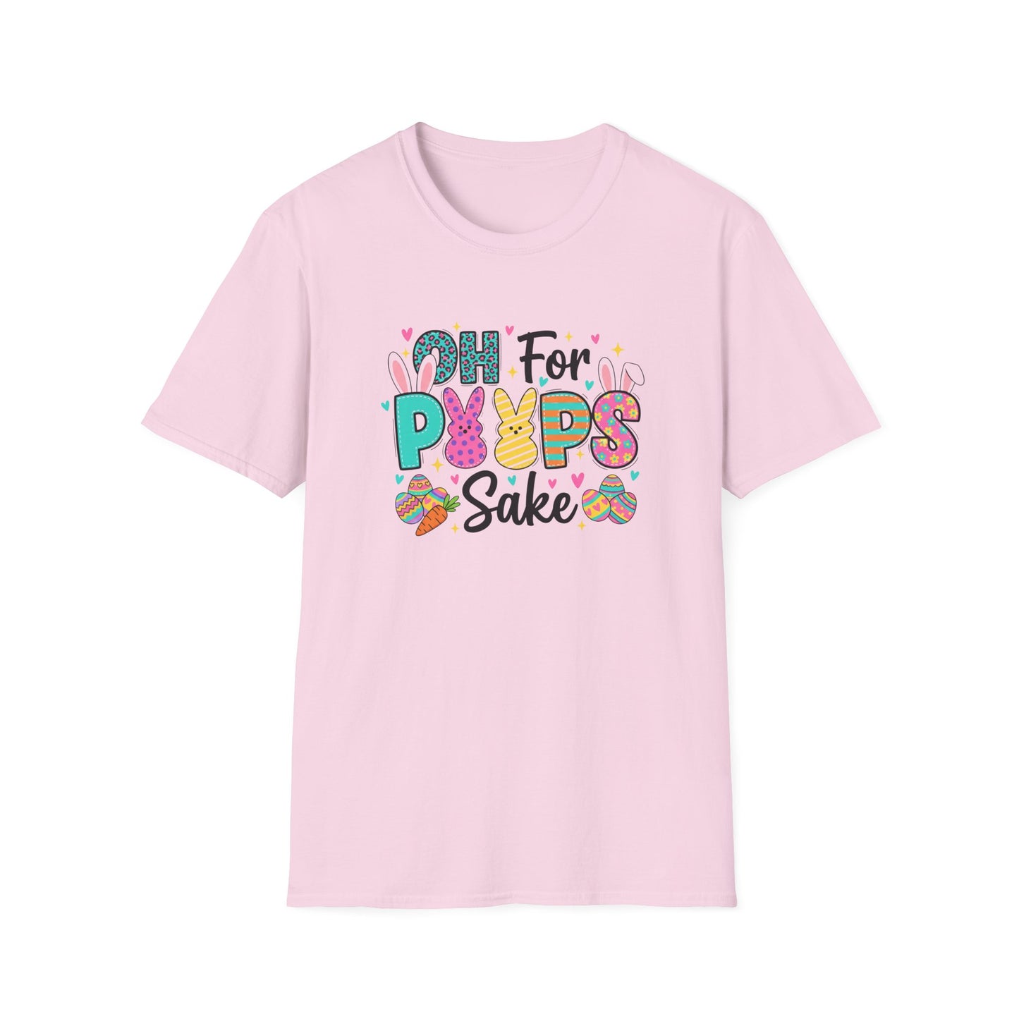 Oh For Peeps Sake Easter Shirt, Funny Easter Bunny Tee, Cute Peeps Bunny Graphic T-Shirt, Pastel Spring Easter Outfit, Funny Easter Saying Shirt for Women
