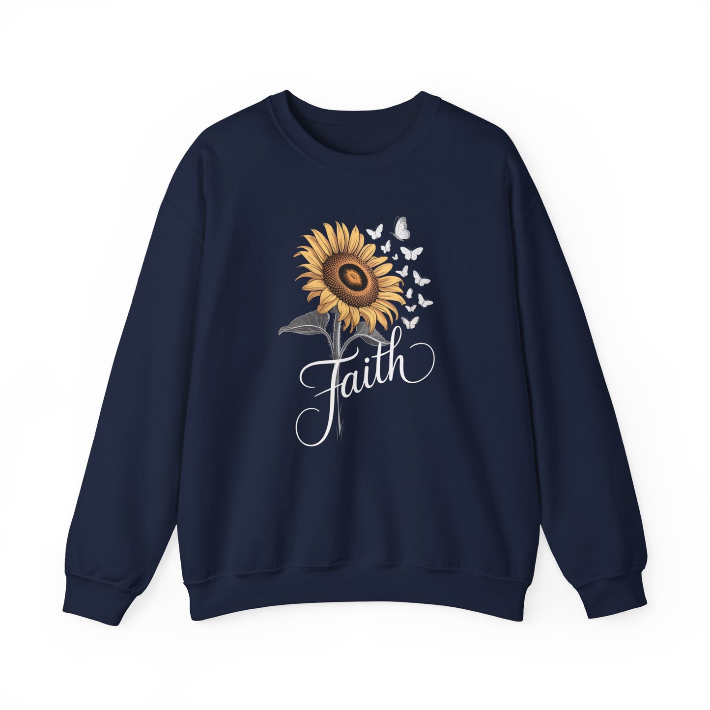 Sunflower Bloom Crewneck Sweatshirt — Vintage Sunflower Graphic