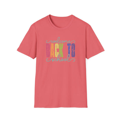 Back to School T-Shirt — "Welcome Back to School" Colorful Retro Print