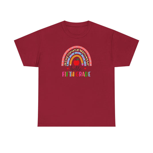 Fifth Grade Rainbow Team T-Shirt - Cute Back-to-School Tee -  Teacher Team Tee