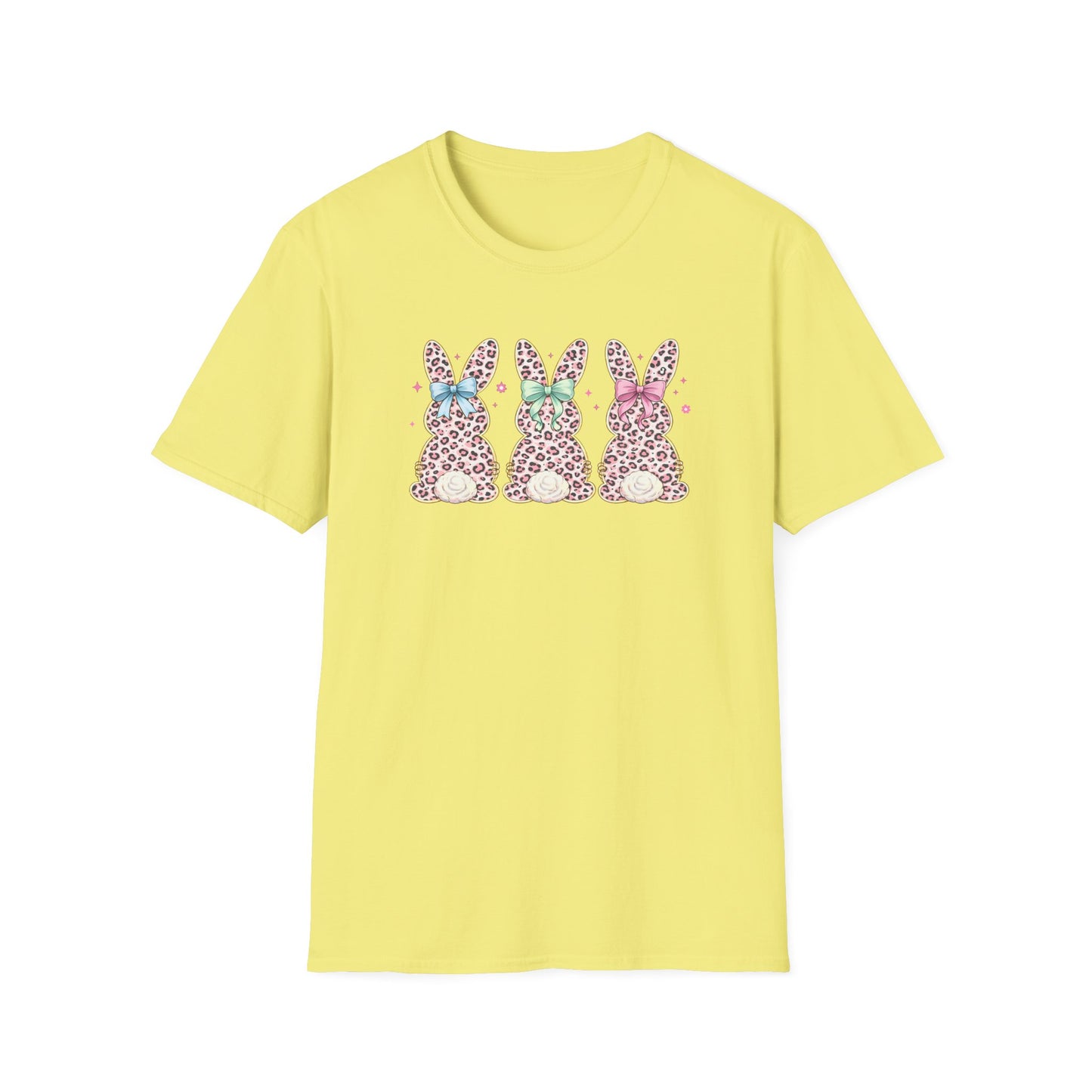 Leopard Bunny Easter Tee – Cute Pastel Spring Graphic T-Shirt, Trendy Bunny Lover Shirt, Easter Outfit Women