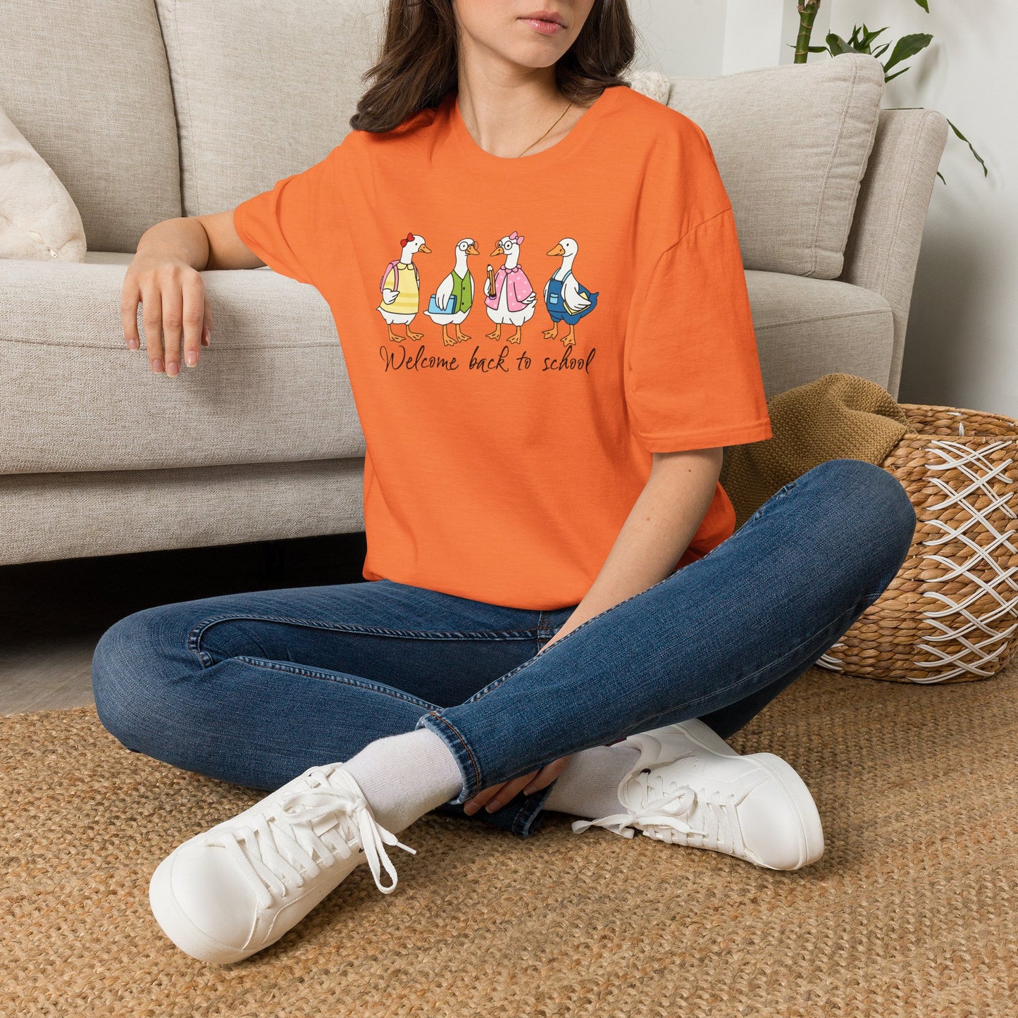 Back to School Ducklings T-Shirt — "Welcome back to school"