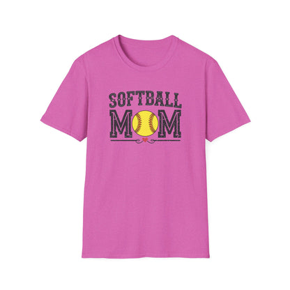 Softball Mom Shirt – Vintage Style Game Day Tee, Softball Mom Graphic T-Shirt, Sports Mom Gift, Women’s Softball Season Apparel