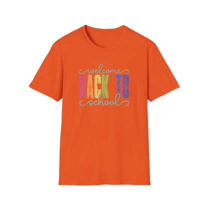 Back to School T-Shirt — "Welcome Back to School" Colorful Retro Print