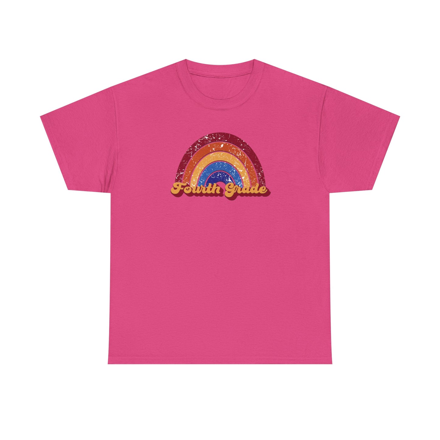 Fourth Grade Retro Rainbow Shirt - Team Pick