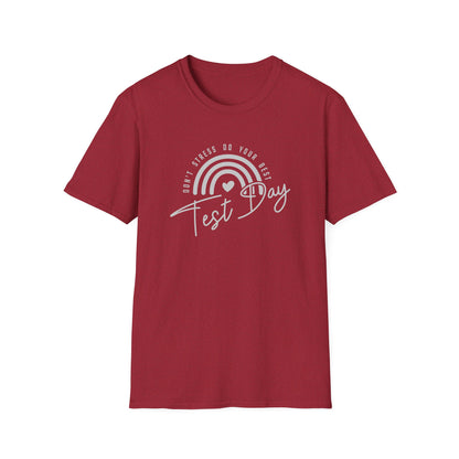 Test Day T-Shirt — 'Test Day' Rainbow Graphic Tee for Students & Teachers