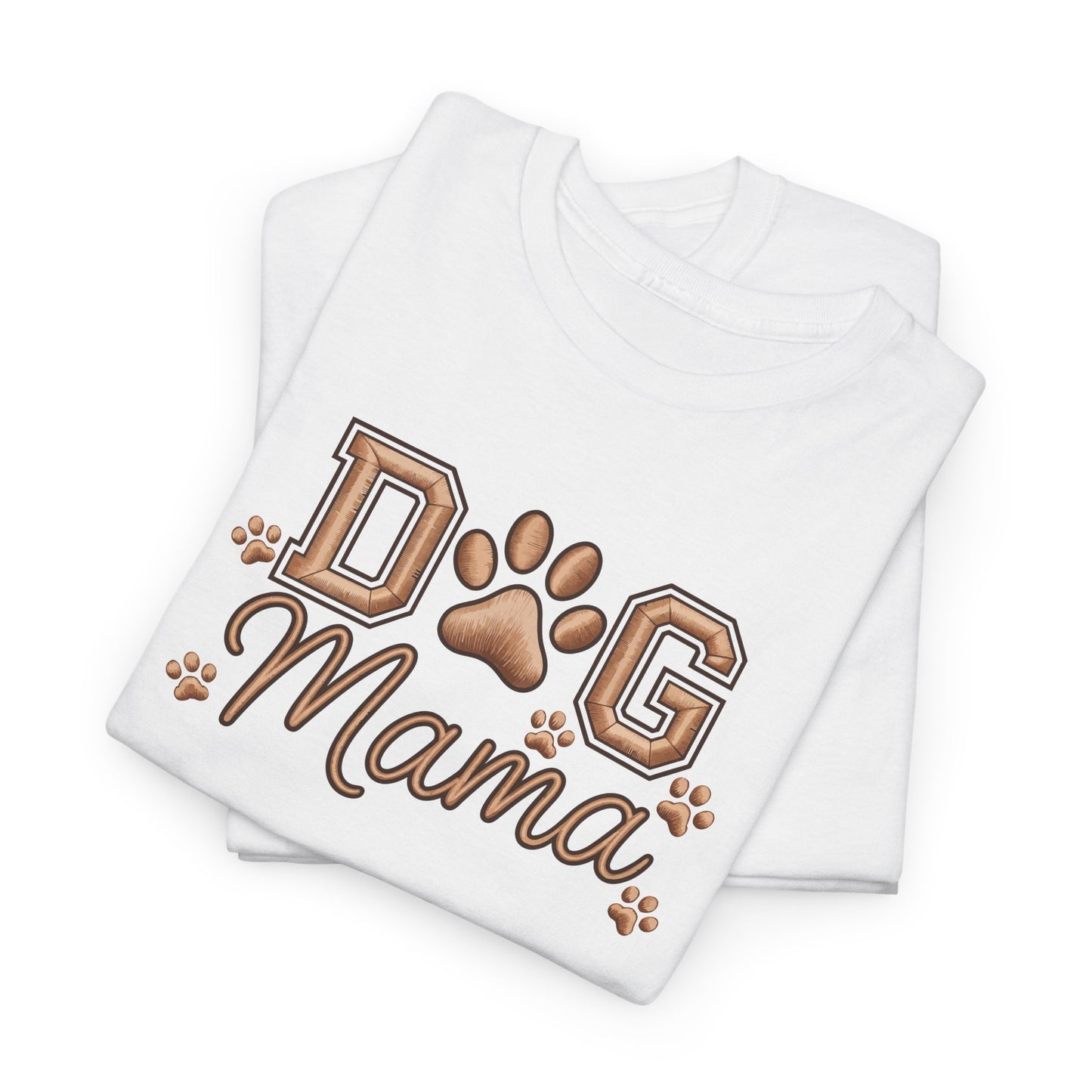 Dog Mama T‑Shirt – Paw Print Graphic Tee for Dog Lovers - Cute Dog Lover Graphic Tee