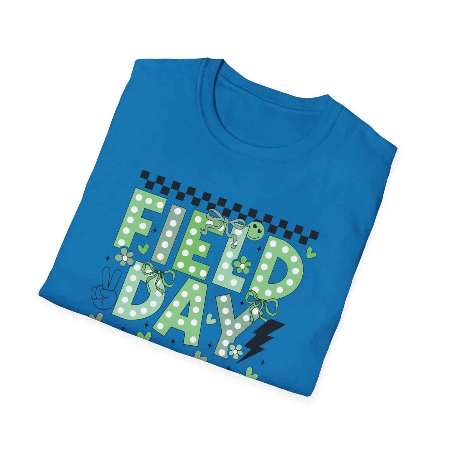 Cute Green Polka Dot School Field Day T-Shirt