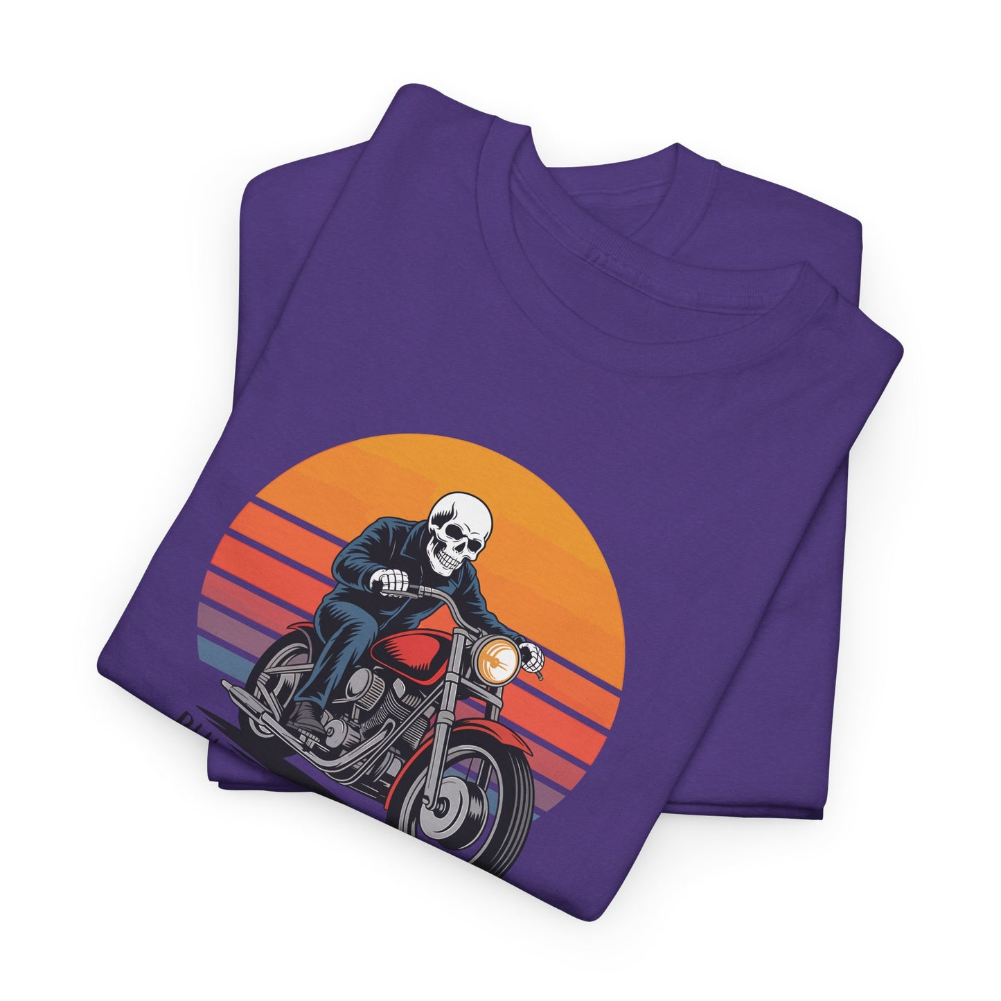 Skeleton Biker T-Shirt – “Rules Don’t Apply” Motorcycle Graphic Tee Vintage Style