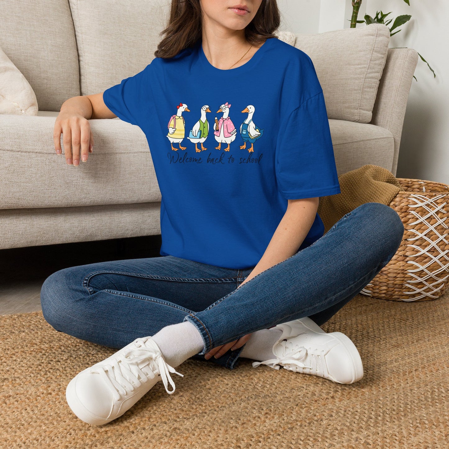 Back to School Ducklings T-Shirt — "Welcome back to school"
