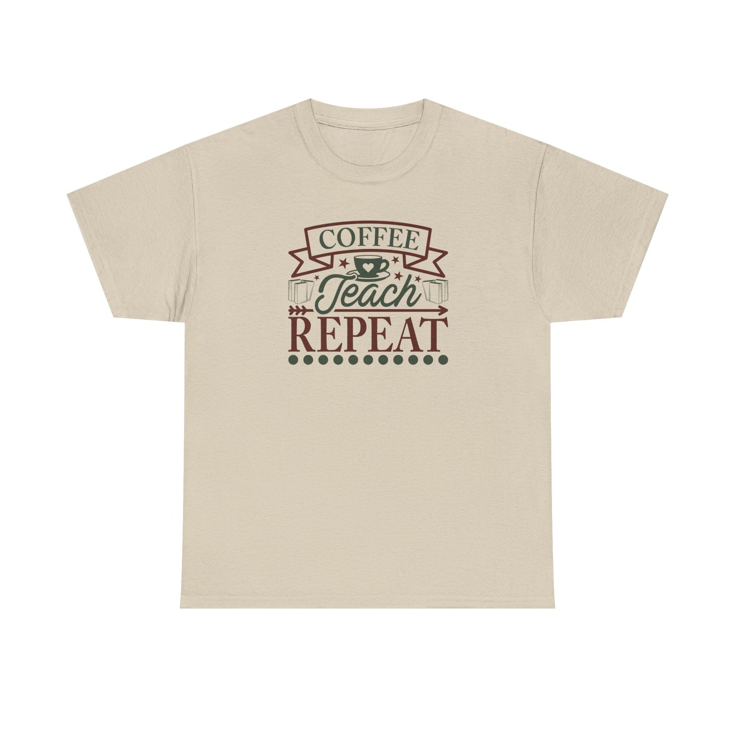 Coffee Teach Repeat Shirt | Vintage Teacher T-Shirt | Coffee Lover Teacher Gift | Back To School Teacher Tee | Educator Shirt