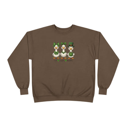 St. Patrick's Day Duck Family Crewneck Sweatshirt — "Luck of the Waddles"