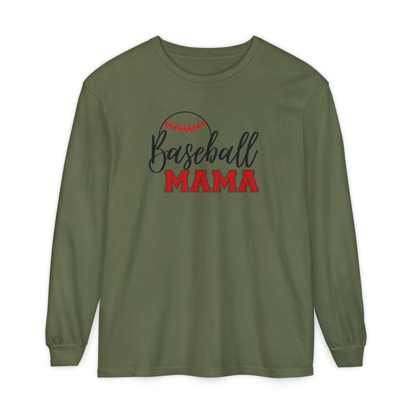 Personalized Baseball Mama Shirt – Custom Player Name & Number Back – Varsity Sports Mom Tee – Game Day Shirt