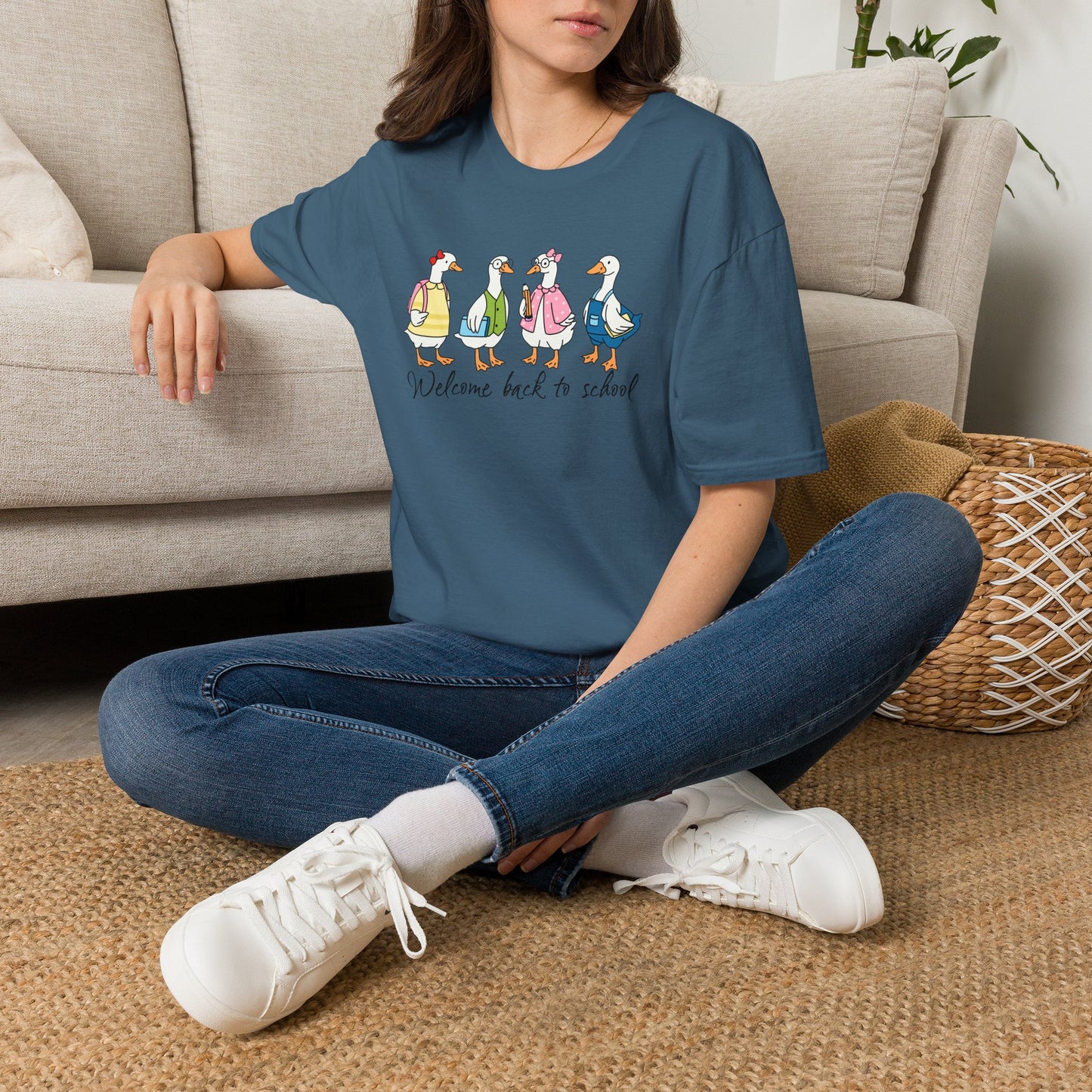 Back to School Ducklings T-Shirt — "Welcome back to school"