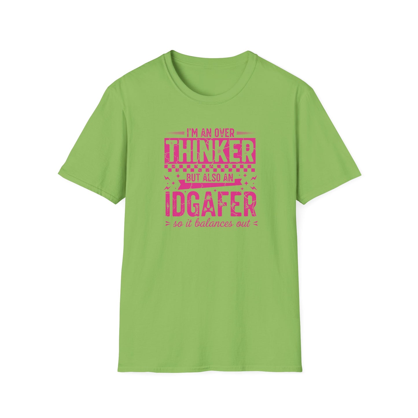 Funny Quote T-Shirt – Overthinker IDGAF Shirt | Sarcastic Graphic Tee | Unisex Casual Top