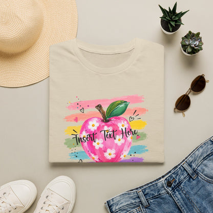 Personalized Teacher Apple Shirt | Custom Teacher Name or Grade Level Tee