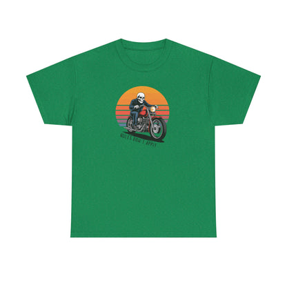 Skeleton Biker T-Shirt – “Rules Don’t Apply” Motorcycle Graphic Tee Vintage Style