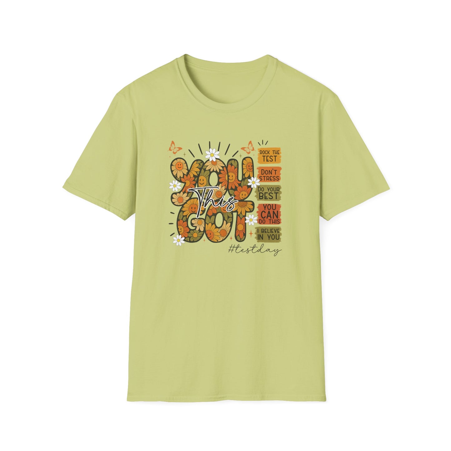 You Got This Floral T-Shirt — Retro 70's Style - Motivational Positive Quote Tee