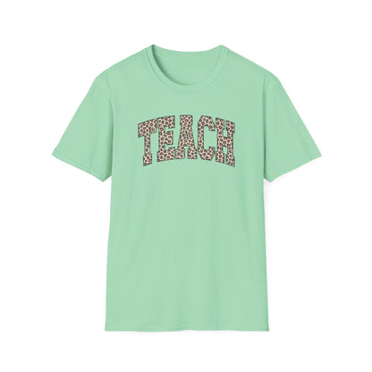 Leopard TEACH – Cute Teacher T-Shirt for Women